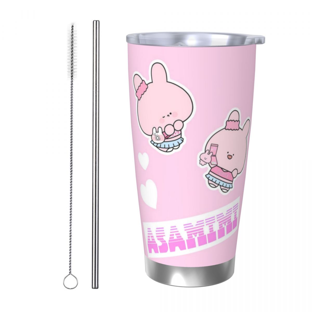 Stainless Steel Straw - แก้วน้ำรถยนต์สแตนเลส Asamimichaan Cute Asamimi ขนาด 20
