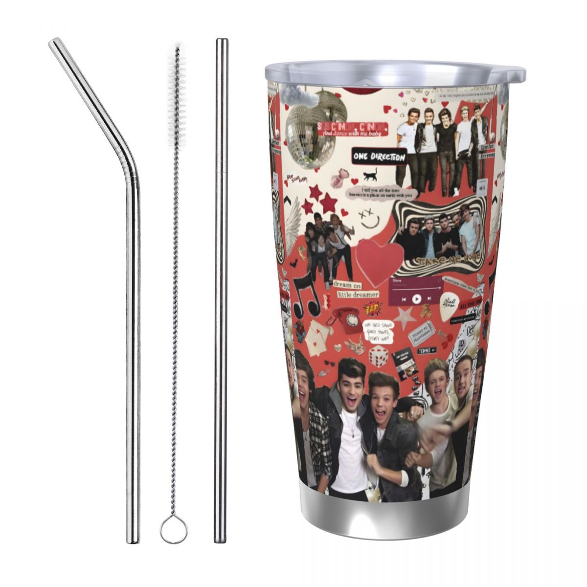 Stainless Steel Straw - แก้วน้ำสแตนเลส O-One-D-Directions ขนาด 20 ออนซ์ สำหรับรถยนต์