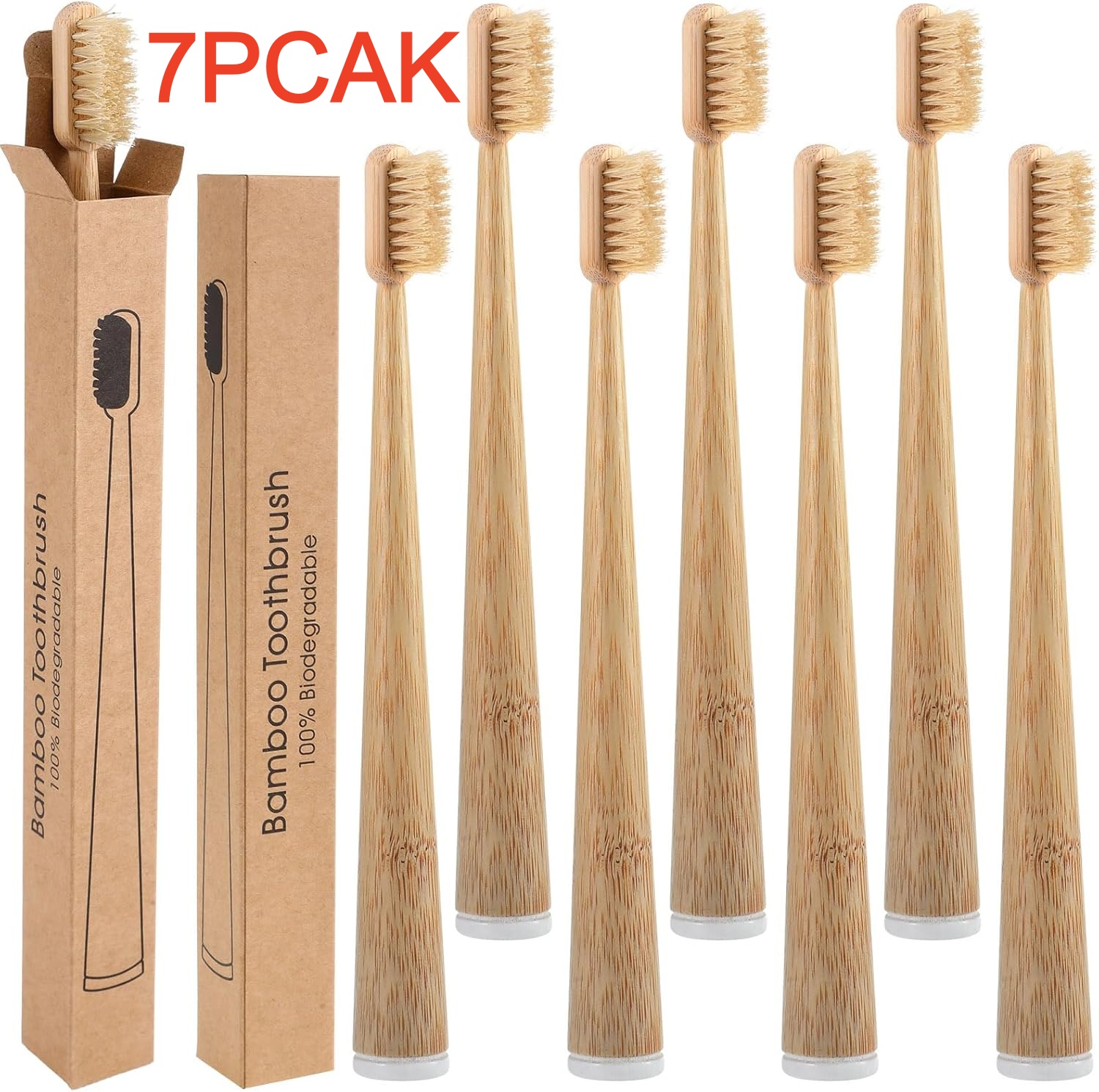 แปรงสีฟันขนหมูป่าและไม้ไผ่แบบย - Bamboo Toothbrush Set บทวิจารณ์และราคา