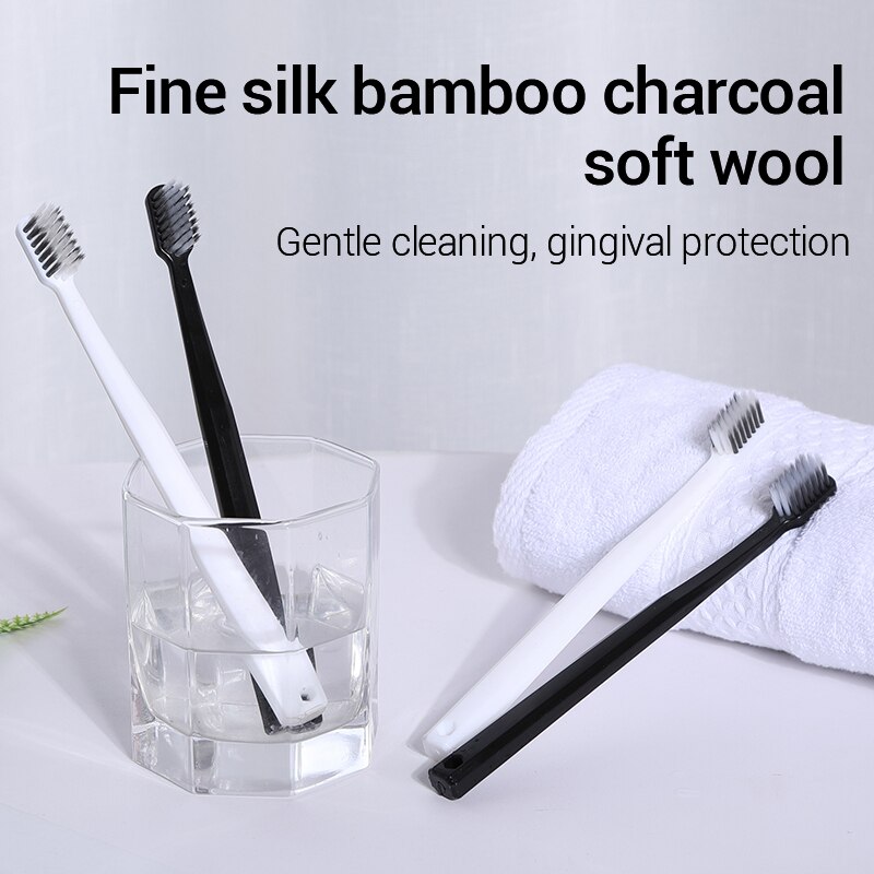 10ชิ้นแปรงถ่านไม้ไผ่แปรงสีฟันข - Bamboo Toothbrush Set บทวิจารณ์และราคา