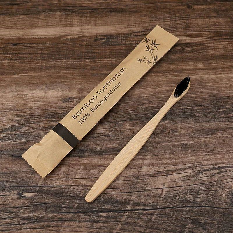 แปรงสีฟันไม้ไผ่แบบสุ่มสี 5/10  - Bamboo Toothbrush Set บทวิจารณ์และราคา