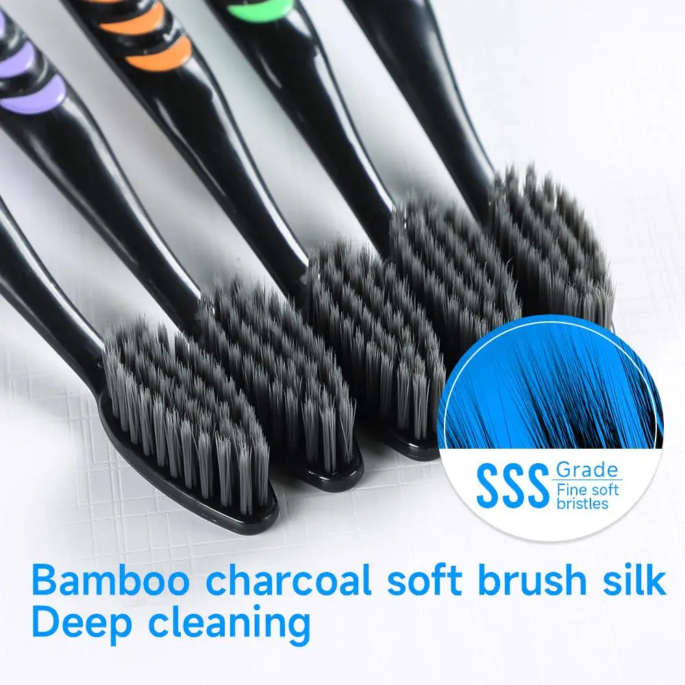 แปรงสีฟันขนแปรงนุ่มถ่านไม้ไผ่  - Bamboo Toothbrush Set บทวิจารณ์และราคา