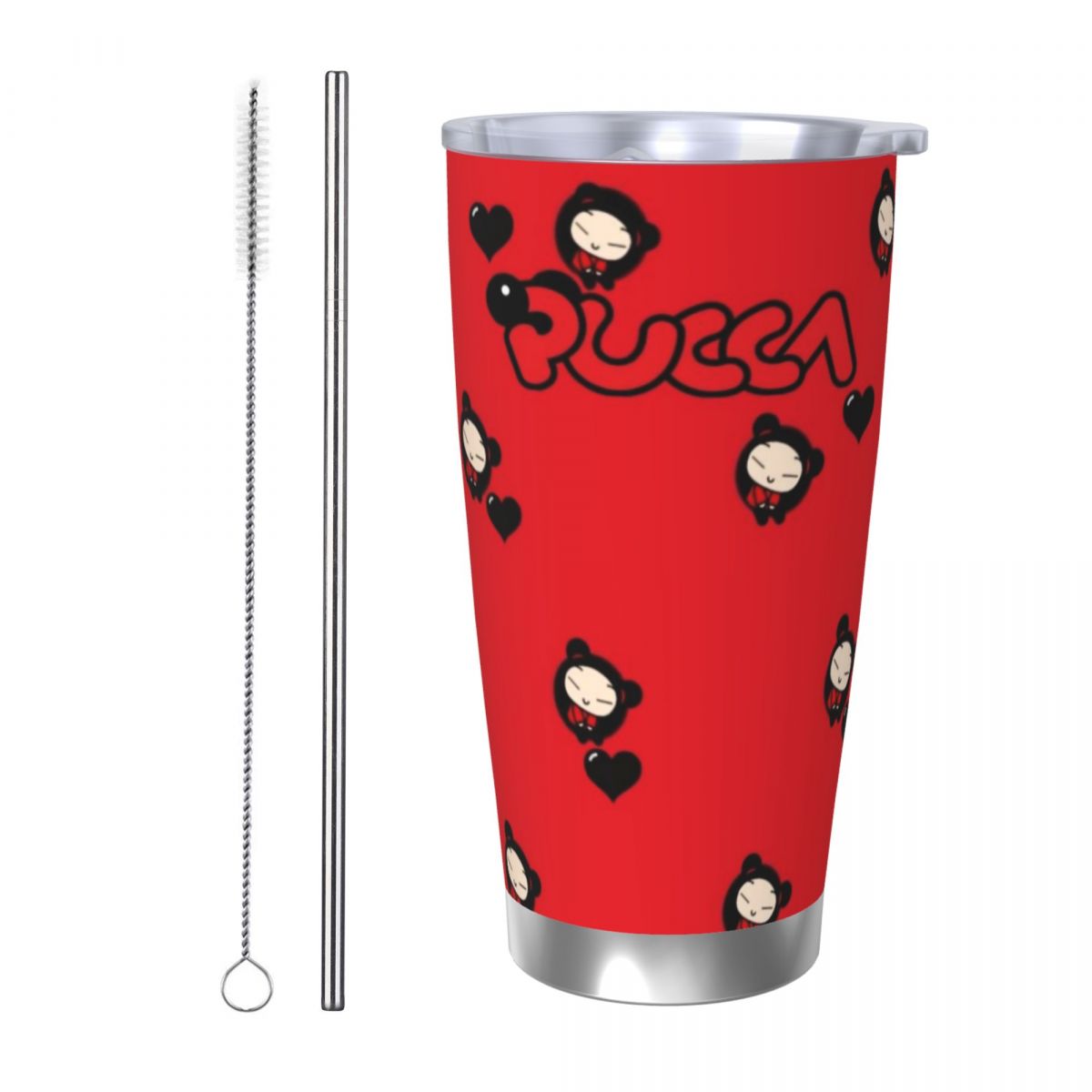 แก้วน้ำสแตนเลสลายการ์ตูนพุคคา  - Stainless Steel Straw บทวิจารณ์และราคา