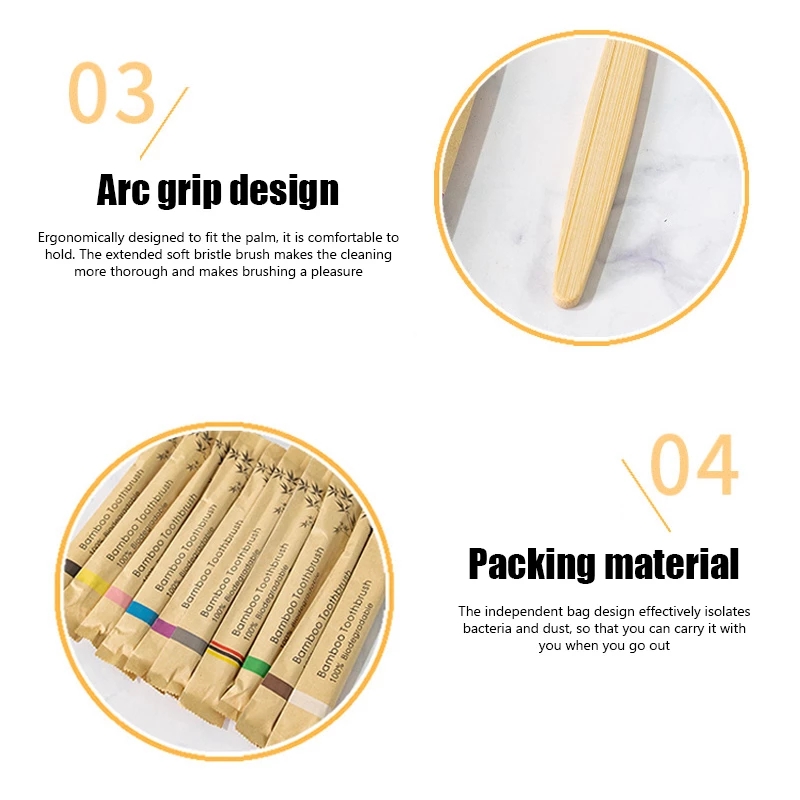 แปรงสีฟันไม้ไผ่100ชิ้นแปรงสีฟั - Bamboo Toothbrush Set บทวิจารณ์และราคา