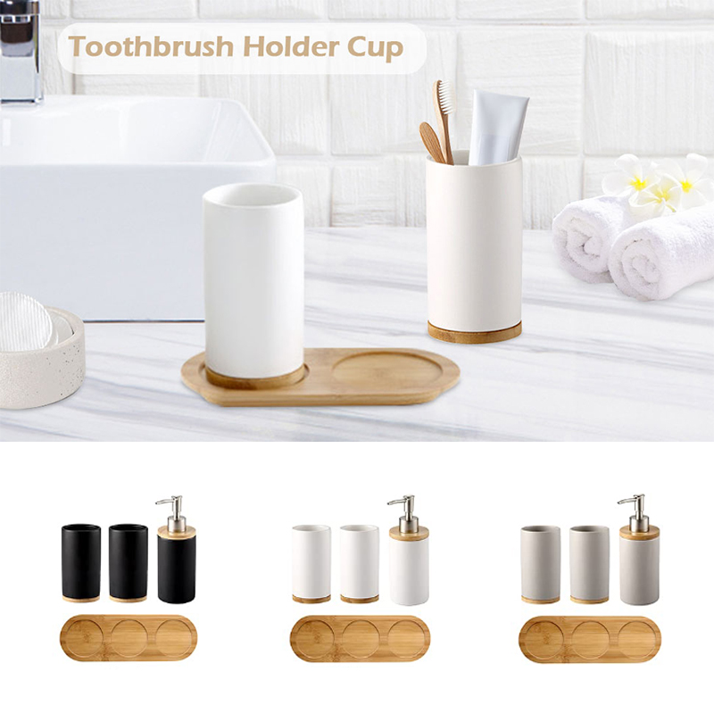 เซรามิคชุดห้องน้ํา Fine Cerami - Bamboo Toothbrush Set บทวิจารณ์และราคา