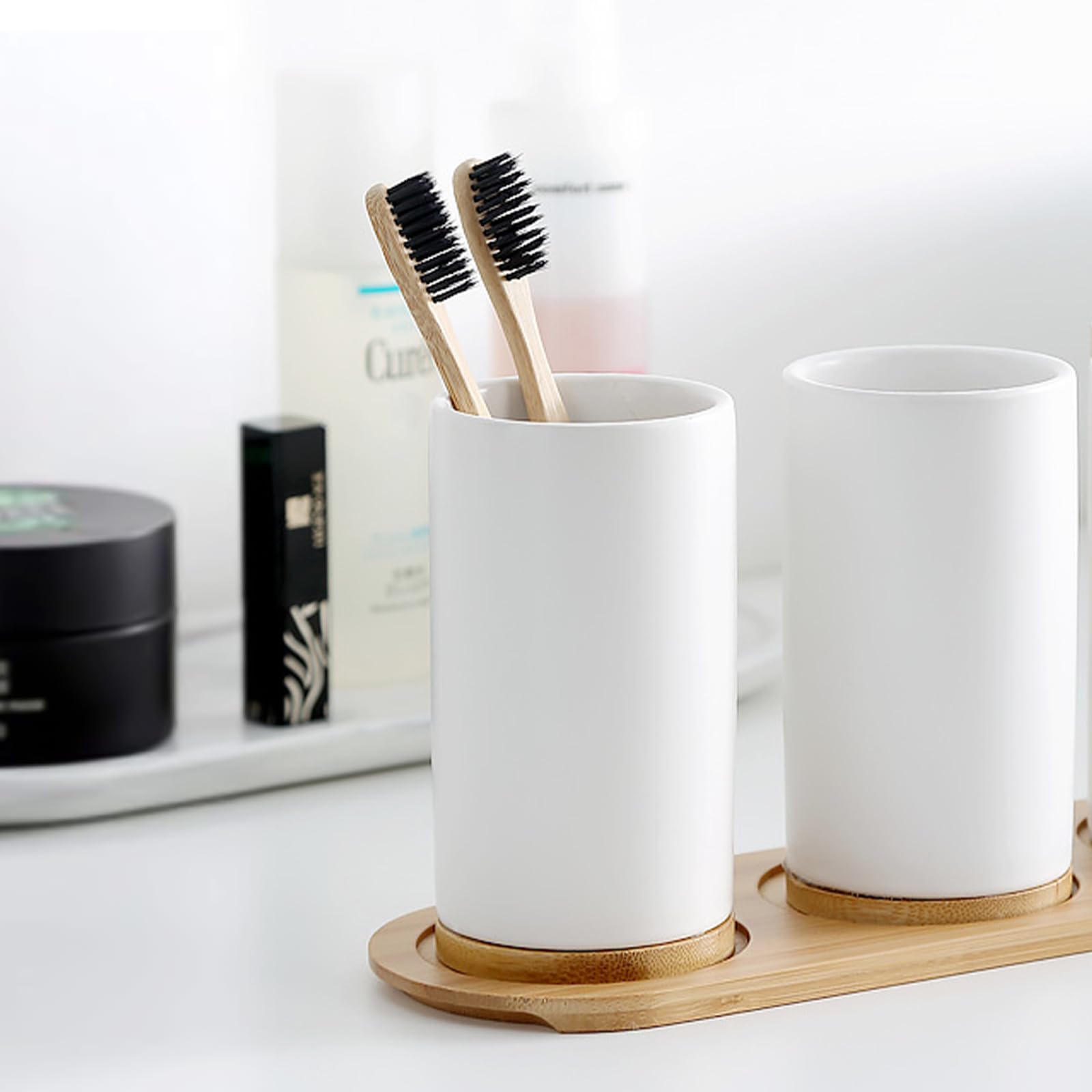 เซรามิคชุดห้องน้ํา Fine Cerami - Bamboo Toothbrush Set บทวิจารณ์และราคา